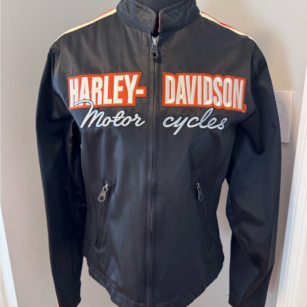 Women’s Harley-Davidson Black and Orange Jacket